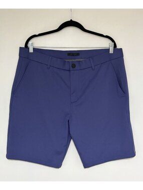 Greyson Men’s Purple Knit Performance 9” Flat Front Golf Shorts Size 38